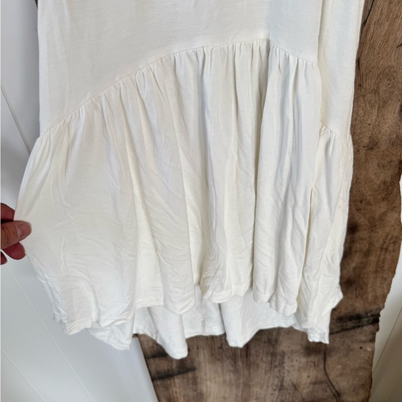 POL White babydoll Sleeveless Mesh Top With High-Low Hem SZ S - Picture 6 of 7